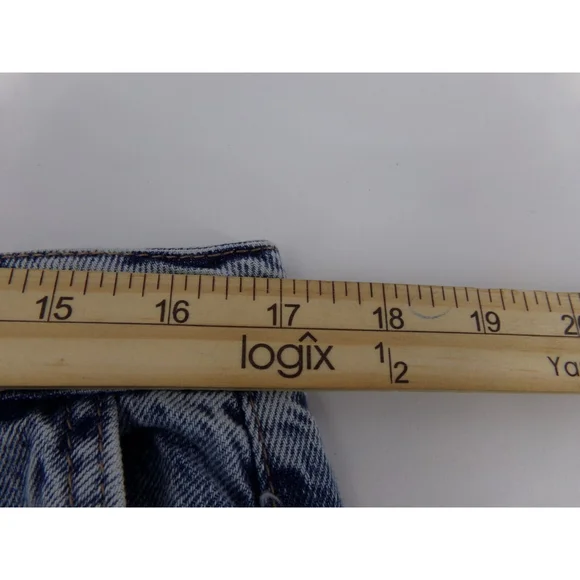 NWT Boohoo Blue Acid Wash Elastic Cuffed Women's Blue Denim Size 10 (34X29) - Picture 10 of 12